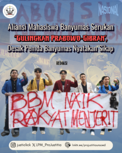 Aliansi Mahasiswa Banyumas Serukan “Gulingkan Prabowo-Gibran”, Desak Bupati & DPRD Banyumas Nyatakan Sikap